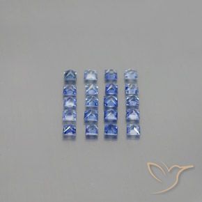 Sapphire Gemstones in 2.2 x 2.2 mm Size for Sale, Sapphire Stones in Medium Dark Blue Color