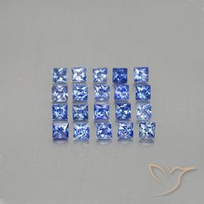 Medium Dark Blue Saphir Edelstein - 0.1ct Prinzess-Schliff (ID: 348130)