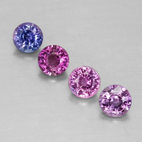 1.27 ct Multicolor Sapphire Gemstone, Sapphire Gem in Round Facet Shape for Sale.