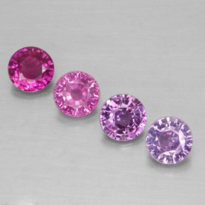 1.26 ct Multicolor Sapphire Stone, Natural Sapphire in Round Facet Shape for Sale