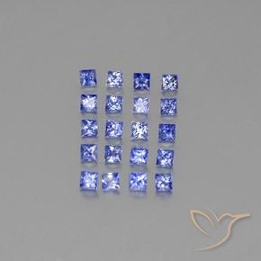 Deep Violet Blue Sapphire Gem - 0.1ct Princess-Cut (ID: 348438)