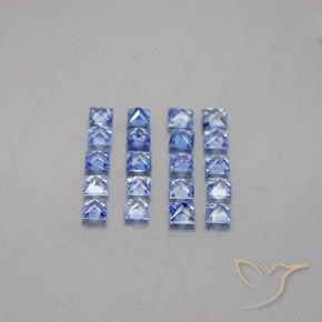 Sapphire Gemstones in 2.3 x 2.3 mm Size for Sale, Sapphire Stones in Medium Dark Blue Color