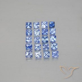 Pastel Blue Сапфир Камень - 0.1ct Огранка Принцесса (ID: 348450)