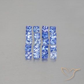 Pastel Blue Sapphire Gem - 0.1ct Princess-Cut (ID: 348456)