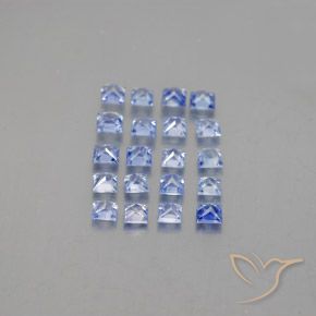 Sapphire Gemstones in 2.3 x 2.3 mm Size for Sale, Sapphire Stones in Pastel Blue Color