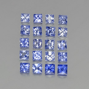 1.31 ctw Blue Sapphire Stones, Natural Sapphire in Princess-Cut Shape for Sale