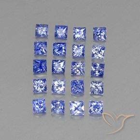 1.81 ctw Blue Sapphire Stones, Natural Sapphire in Princess-Cut Shape for Sale