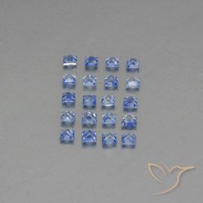 Sapphire Gemstones in 2.2 x 2.1 mm Size for Sale, Sapphire Stones in Pastel Blue Color