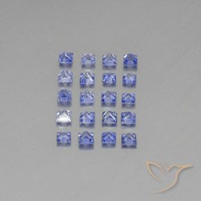 Sapphire Gemstones in 2.2 x 2.1 mm Size for Sale, Sapphire Stones in Pastel Blue Color