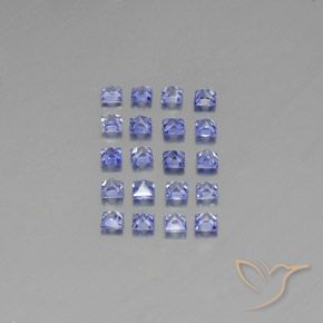 Sapphire Gemstones in 2.5 x 2.5 mm Size for Sale, Sapphire Stones in Intense Violet Blue Color