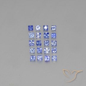 1.53 ctw Blue Sapphire Gemstones, Sapphire Gems in Princess-Cut Shape for Sale.
