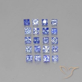 1.53 ctw Blue Sapphire Stones, Natural Sapphire in Princess-Cut Shape for Sale