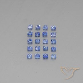 Sapphire Gemstones in 2.6 x 2.5 mm Size for Sale, Sapphire Stones in Medium Dark Blue Color