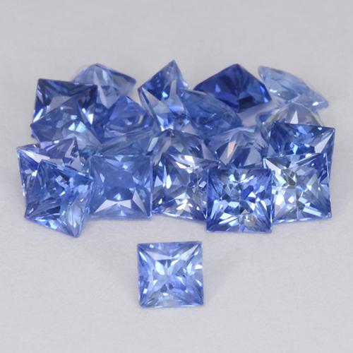 2.36 ctw Blue Sapphire Gemstones, Sapphire Gems in Princess-Cut Shape for Sale.