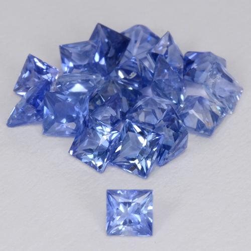 2.36 ctw Blue Sapphire Stones, Natural Sapphire in Princess-Cut Shape for Sale