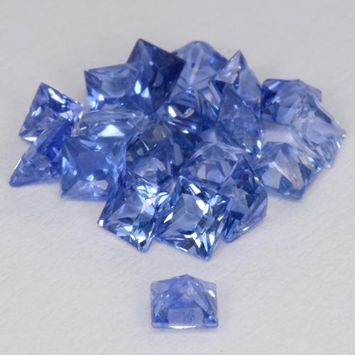 Sapphire Gemstones in 2.7 x 2.7 mm Size for Sale, Sapphire Stones in Pastel Blue Color