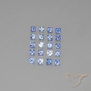 Pastel Blue Saphir Edelstein - 0.2ct Prinzess-Schliff (ID: 348483)