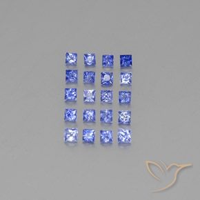 Pastel Blue Saphir Edelstein - 0.1ct Prinzess-Schliff (ID: 348484)
