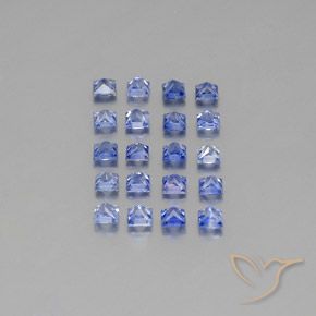 Sapphire Gemstones in 2.2 x 2.2 mm Size for Sale, Sapphire Stones in Pastel Blue Color