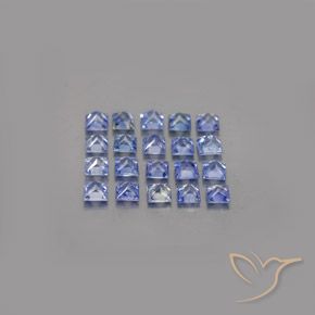 Sapphire Gemstones in 2.8 x 2.8 mm Size for Sale, Sapphire Stones in Pastel Blue Color