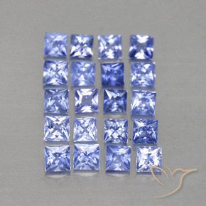 1.94 ctw Blue Sapphire Stones, Natural Sapphire in Princess-Cut Shape for Sale