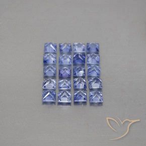 Sapphire Gemstones in 2.4 x 2.4 mm Size for Sale, Sapphire Stones in Pastel Blue Color