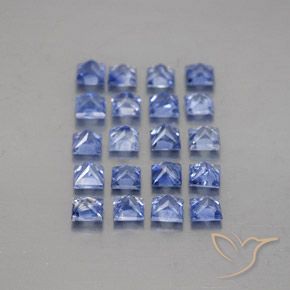 Sapphire Gemstones in 2.8 x 2.8 mm Size for Sale, Sapphire Stones in Pastel Blue Color