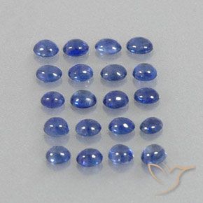 3.05 ctw Blue Sapphire Stones, Natural Sapphire in Oval Cabochon Shape for Sale