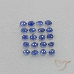 Sapphire Gemstones in 3.3 x 2.7 mm Size for Sale, Sapphire Stones in Dark Blue Color
