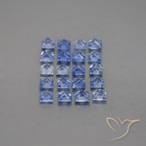 Sapphire Gemstones in 2.5 x 2.4 mm Size for Sale, Sapphire Stones in Medium Dark Blue Color