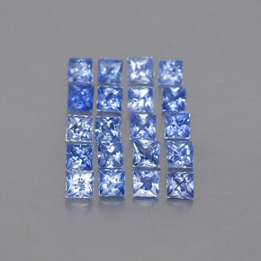1.30 ct Blue Sapphire Stone, Natural Sapphire in Princess-Cut Shape for Sale