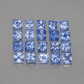 1.60 ctw Blue Sapphire Stones, Natural Sapphire in Princess-Cut Shape for Sale