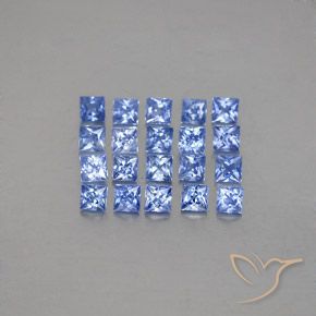 2.49 ct Loose Blue Sapphire, 2.6 x 2.6 mm Princess Cut From Madagascar, Photo A