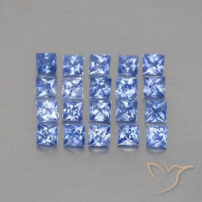 2.49 ctw Blue Sapphire Stones, Natural Sapphire in Princess-Cut Shape for Sale
