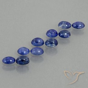 3.01 ctw Blue Sapphire Stones, Natural Sapphire in Oval Cabochon Shape for Sale