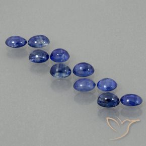 Sapphire Gemstones in 4.2 x 3.4 mm Size for Sale, Sapphire Stones in Deep Blue Color