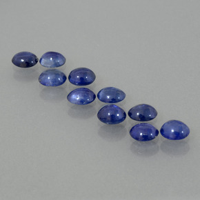 3.09 ct Blue Sapphire Gemstone, Sapphire Gem in Oval Cabochon Shape for Sale.