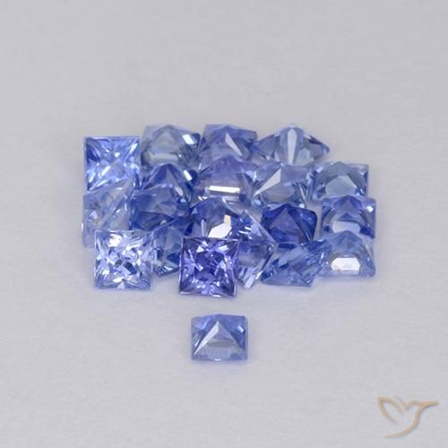 Sapphire Gemstones in 2.1 x 2.1 mm Size for Sale, Sapphire Stones in Electric Purple Blue Color