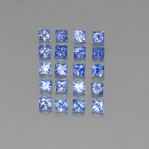 1.21 ct Blue Sapphire Stone, Natural Sapphire in Princess-Cut Shape for Sale