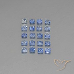 Sapphire Gemstones in 3 x 3 mm (calibrated) Size for Sale, Sapphire Stones in Medium Dark Blue Color