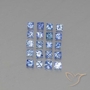 1.53 ct Loose Blue Sapphire, 2.2 x 2.2 mm Princess Cut From Madagascar, Photo A
