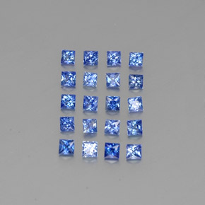 Medium Dark Blue Sapphire Gem - 0.1ct Princess-Cut (ID: 349101)