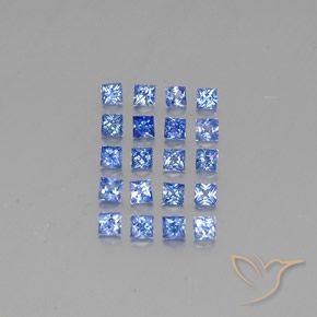 Pastel Blue 蓝宝石 Gem - 0.1ct 公主切割 (ID: 349113)