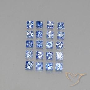 Medium Dark Blue Saphir Edelstein - 0.1ct Prinzess-Schliff (ID: 349117)