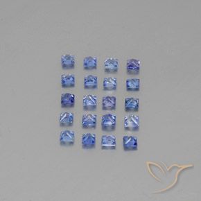 Sapphire Gemstones in 2.8 x 2.8 mm Size for Sale, Sapphire Stones in Medium Dark Blue Color