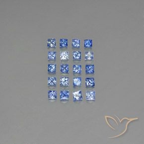 Medium Dark Blue Saphir Edelstein - 0.1ct Prinzess-Schliff (ID: 349123)