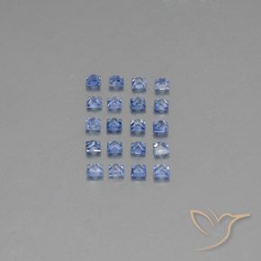 Sapphire Gemstones in 2.7 x 2.6 mm Size for Sale, Sapphire Stones in Medium Dark Blue Color