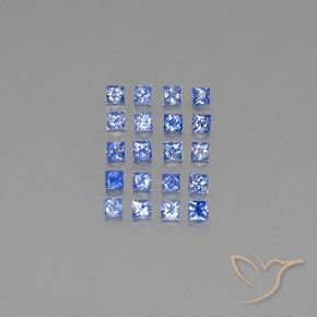 Azul oscuro medio Zafiro Gema - 0.1ct Corte Princesa (ID: 349128)