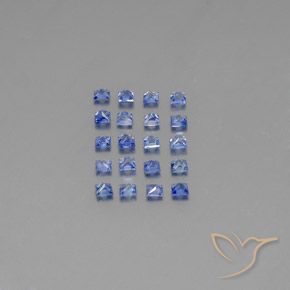 Sapphire Gemstones in 2.4 x 2.3 mm Size for Sale, Sapphire Stones in Medium Dark Blue Color