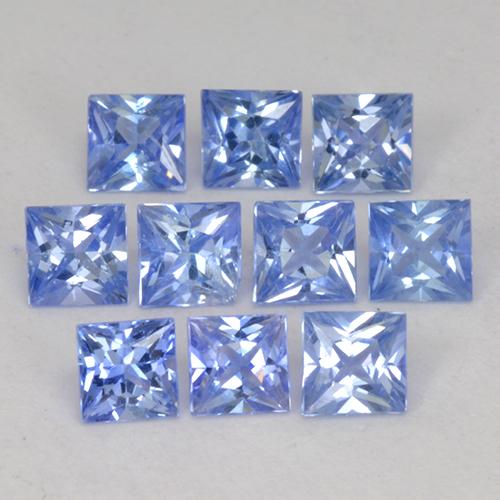 Pastel Blue Sapphire Gem - 0.2ct Princess-Cut (ID: 349146)